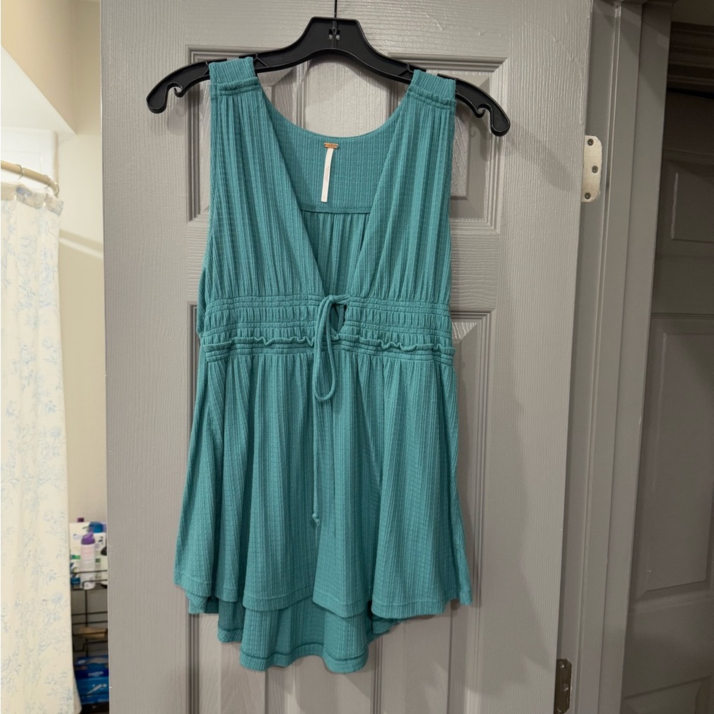 Free people Blue tank top